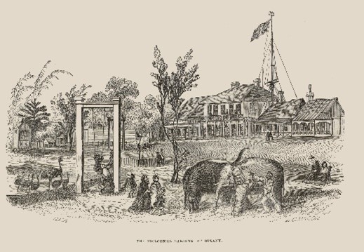 A sketch of Sir Joseph Banks Hotel and Zoological Gardens