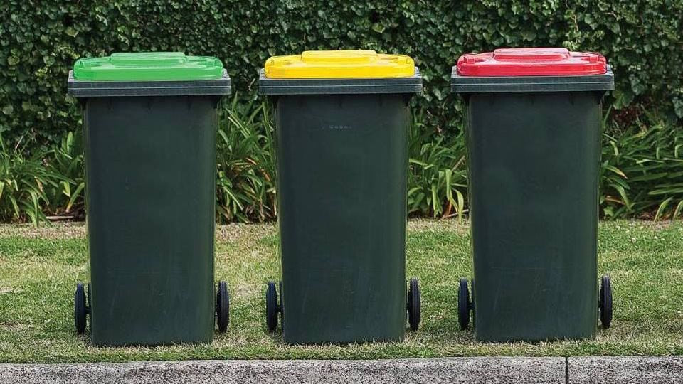 Council Green, Yellow and Red bins